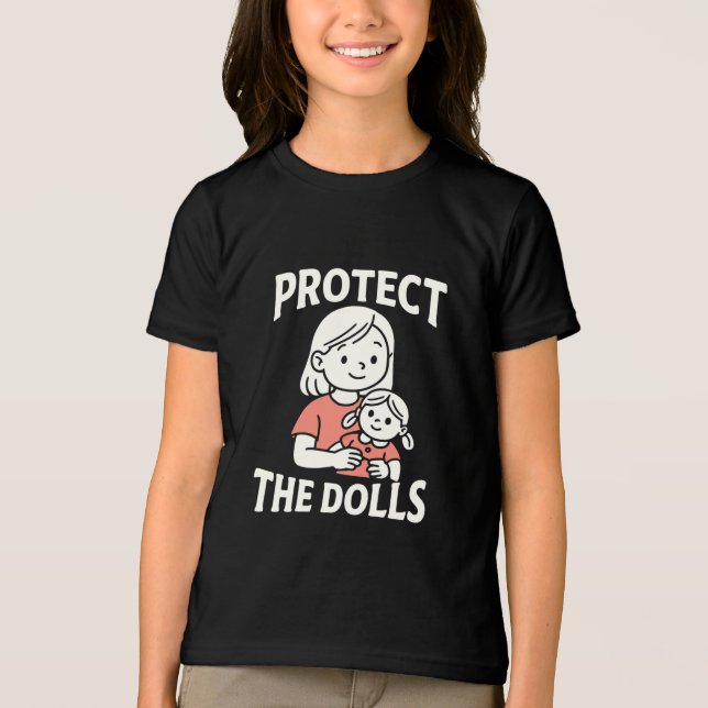 Camiseta proteger as bonecas do miúdo (Frente)