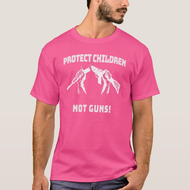 Camiseta Proteger Crianças Não Armas Laranja (Frente)