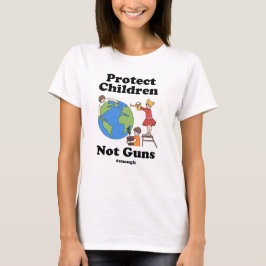 Camiseta Proteger Crianças Não Contra Ativismo de Armas