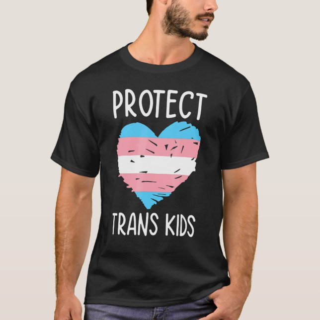 Camiseta Proteger Crianças Trans Lgbtq Rainbow Pride Divers (Frente)