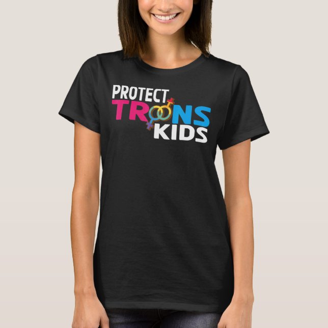 Camiseta Proteger Crianças Trans Para Suporte A Co Trans Or (Frente)