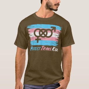 Camiseta Proteger Crianças Trans Suportam Igualdade Transgê