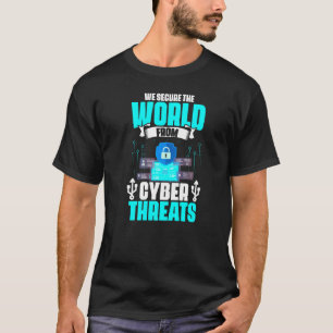 Camiseta Proteger do Cyber Ameaças do Programador do Comput