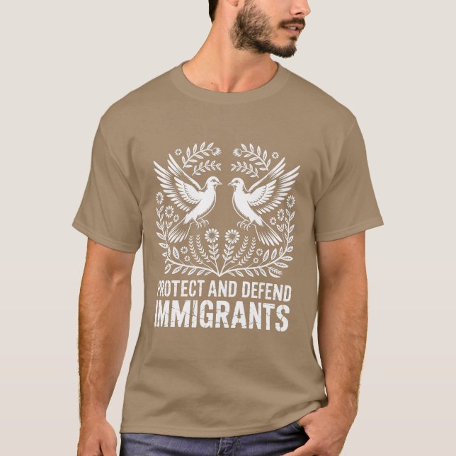 CAMISETA PROTEGER E DEFENDER IMIGRANTES (Frente)