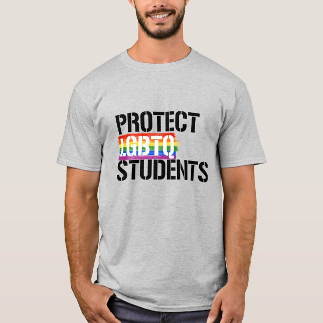Camiseta Proteger Estudantes LGBTQ (Frente)