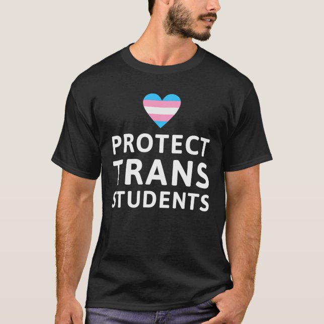 Camiseta Proteger Estudantes Transexuais, Dia Transgénero D (Frente)