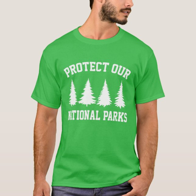Camiseta Proteger nossos Parques Nacionais - Dia da Terra (Frente)