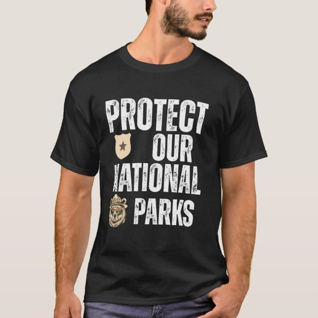 Camiseta Proteger nossos parques nacionais - Parque de serv (Frente)