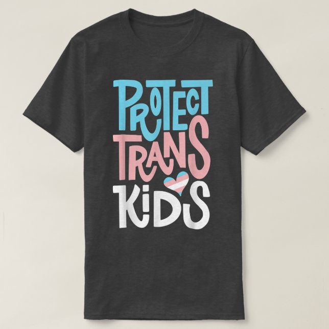 Camiseta Proteger o Orgulho LGBT de Crianças Trans (Frente do Design)