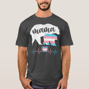 Camiseta Proteger o Orgulho LGBT Transgênero do Urso da Mãe
