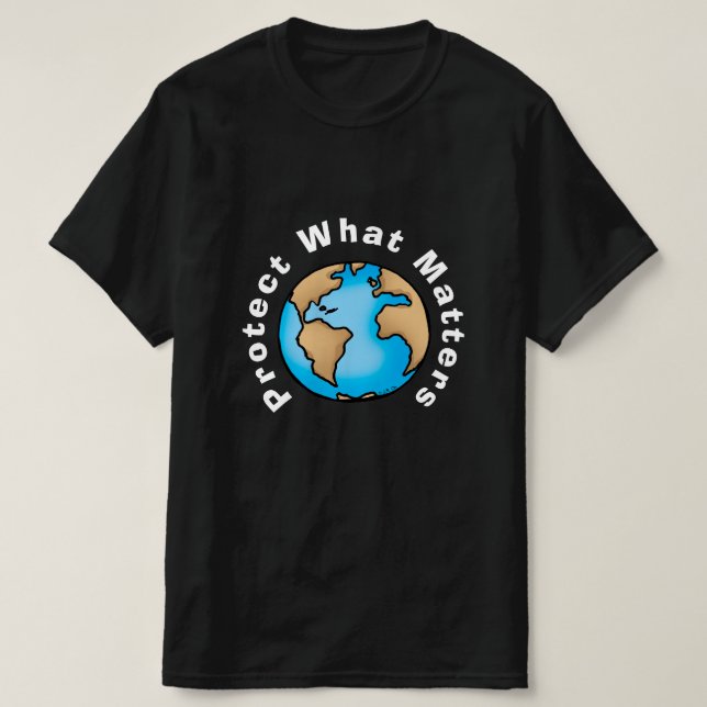 Camiseta Proteger o que Importa Eco Terra Design (Frente do Design)