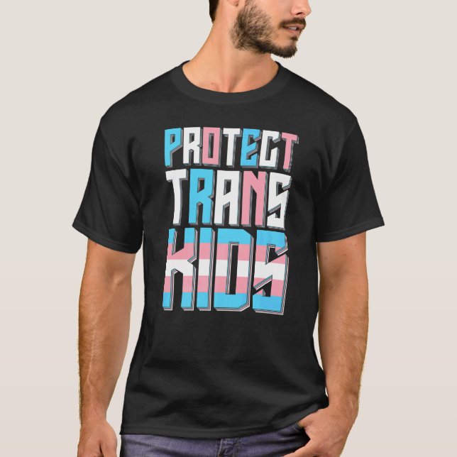 Camiseta Proteger Orgulho Lgbt de Crianças Trans (Frente)