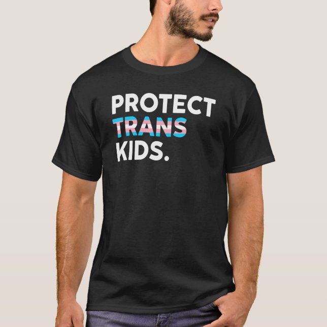 Camiseta Proteger Orgulho Transgênero de Crianças Trans Lgb (Frente)