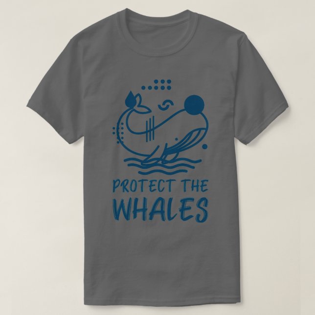Camiseta Proteger os Ativistas Animais das Baleias (Frente do Design)