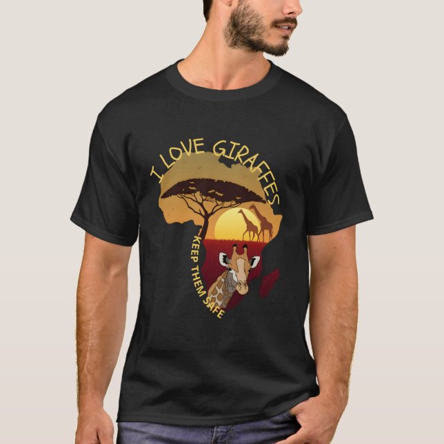Camiseta Proteger os caçadores de animais selvagens african (Frente)