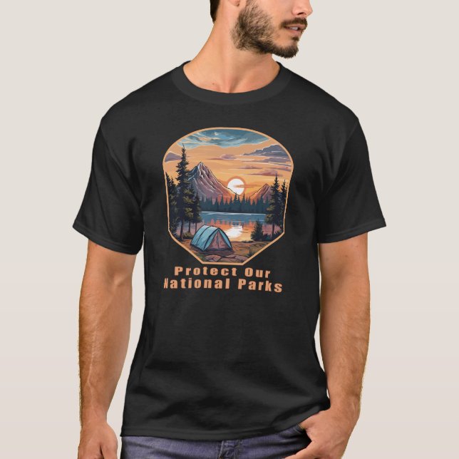 Camiseta Proteger os nossos parques nacionais (Frente)