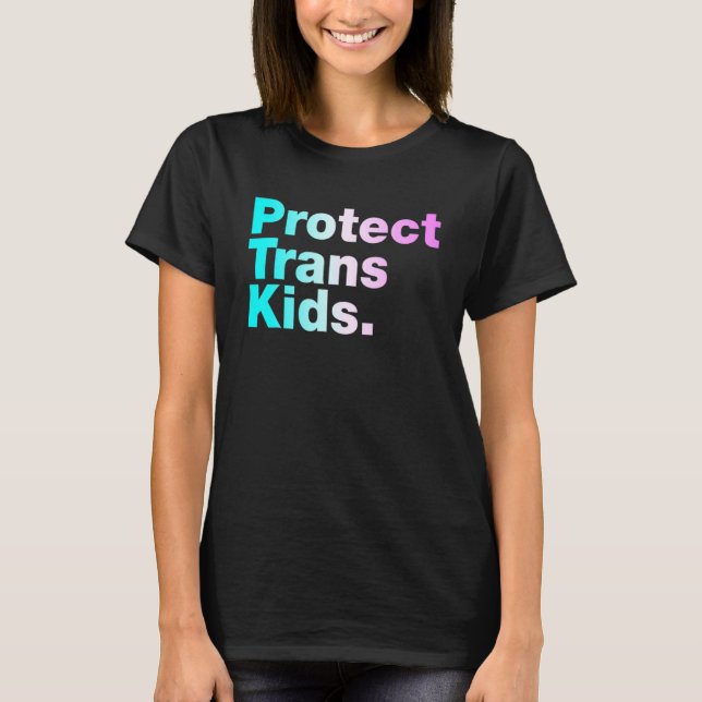 Camiseta Proteger Sinalizador Transgênero de Crianças Trans (Frente)
