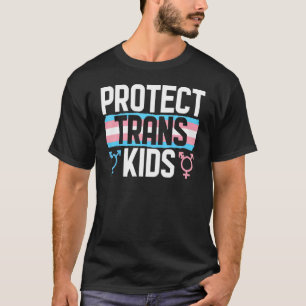 Camiseta Proteger Transgêneros de Orgulho Trans de Crianças