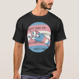 Camiseta Proteger Transgêneros de Orgulho Trans de Crianças