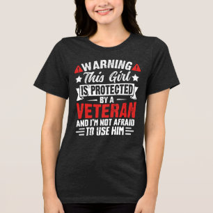 Camiseta Protegida Por Um Veterano Orgulhosa Filha De Veter