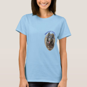 Camiseta Protegido pelo pastor holandês