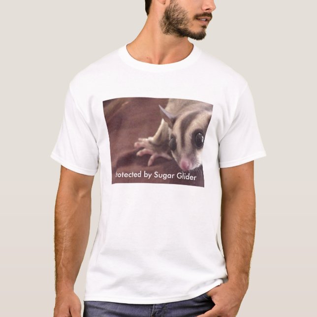 Camiseta Protegido pelo planador do açúcar, ADVERTINDO (Frente)