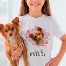 Camiseta Protegido por Cachorro Foto de Animal de Estimação