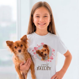 Camiseta Protegido por Cachorro Foto de Animal de Estimação