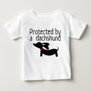Camiseta Protegido por Dachshund Toddle Girl ou Boy Shirt