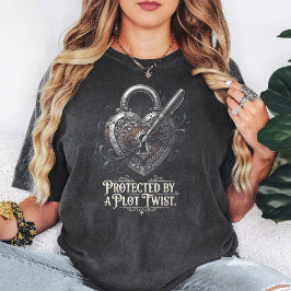 Camiseta Protegido por um escritor de reviravolta Coração T