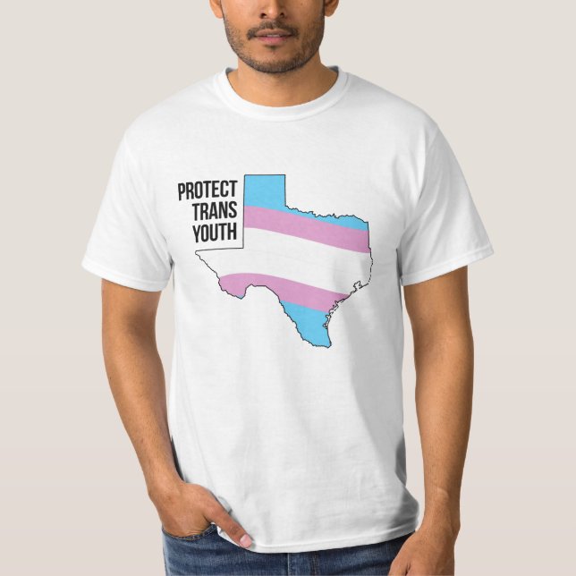 Camiseta Proteja a Juventude Trans do Texas (Frente)