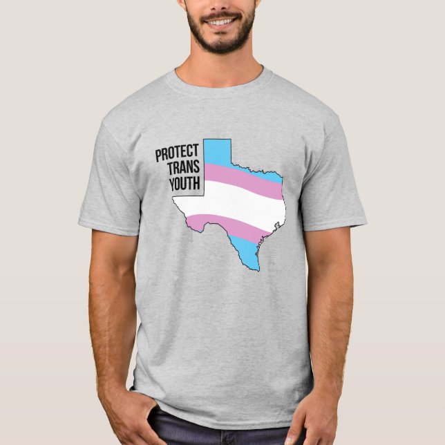 Camiseta Proteja a Juventude Trans do Texas (Frente)
