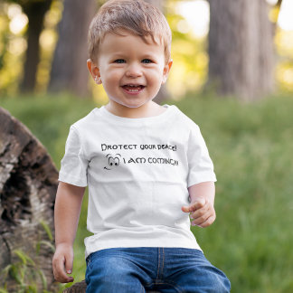 Camiseta Proteja a sua paz! Estou indo! Humor de parentalid
