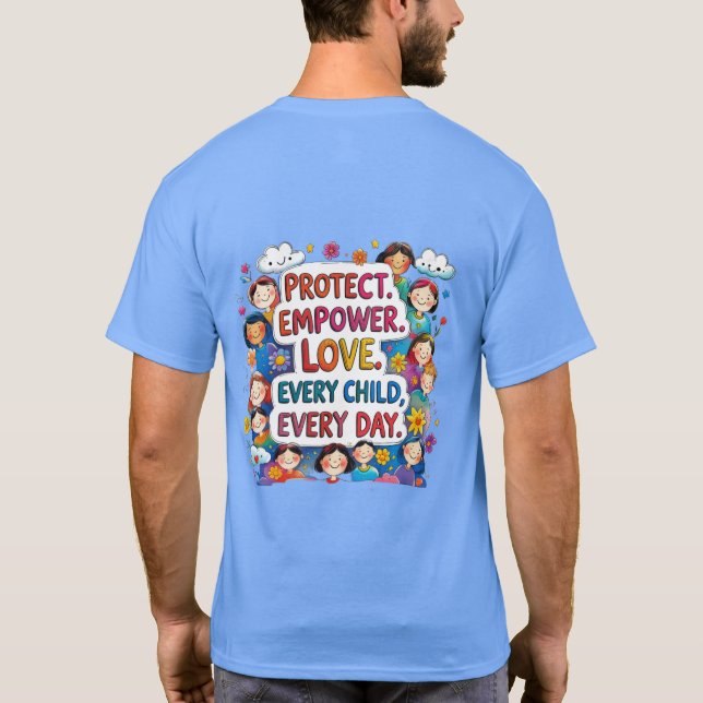 Camiseta Proteja as Crianças (Verso)