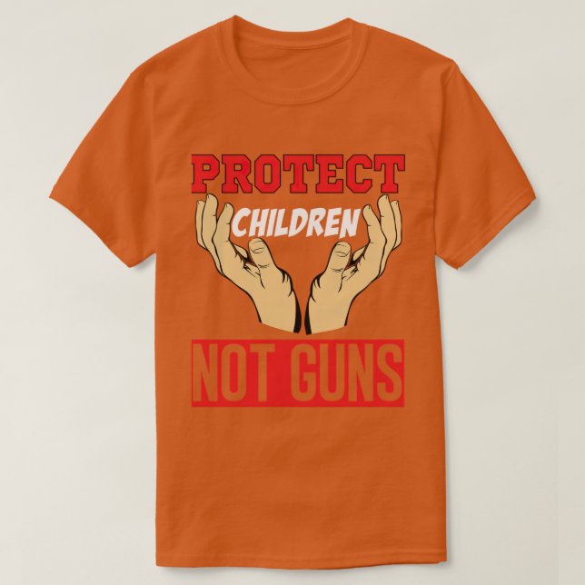 Camiseta Proteja as crianças e não as armas (Frente do Design)