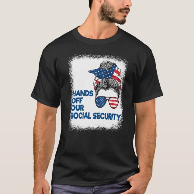 Camiseta Proteja As Mãos Da Segurança Social Da Nossa Segur (Frente)