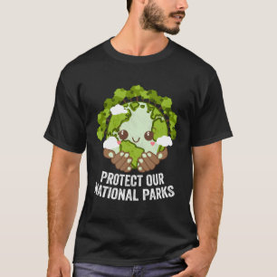 Camiseta Proteja as nossas citações positivas de ecologia n