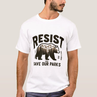 Camiseta Proteja as terras públicas - Gráfico "Resistência"