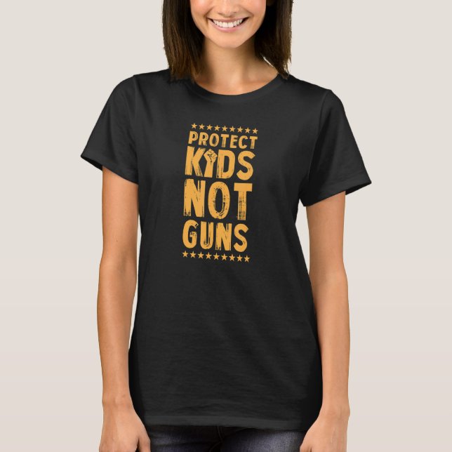 Camiseta Proteja Crianças Não Armas Pro Controle de Arma Pr (Frente)