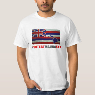 Camiseta Proteja Mauna Kea - bandeira do estado de Havaí