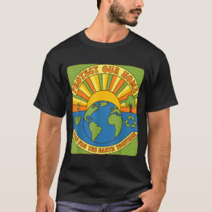 Camiseta Proteja nossa casa a terra juntos eco consciência