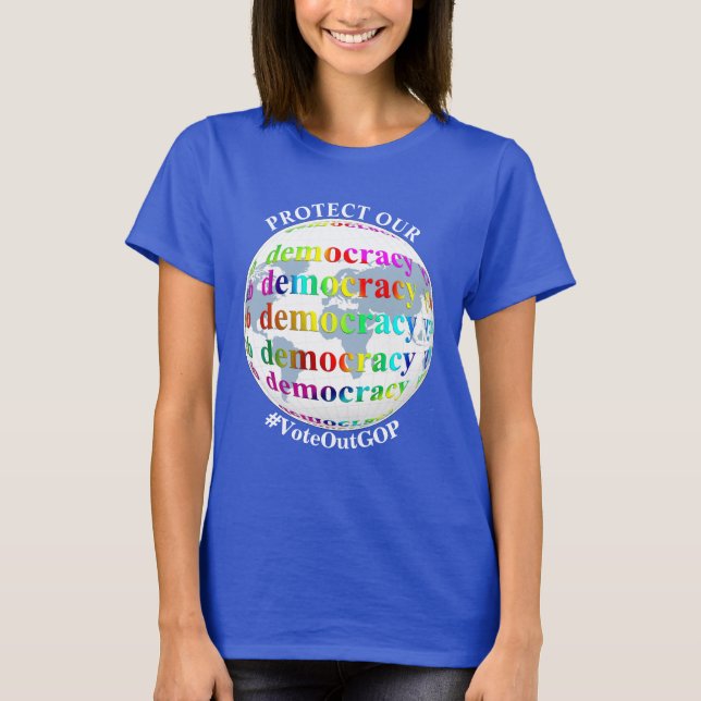 Camiseta Proteja nossa democracia (Frente)