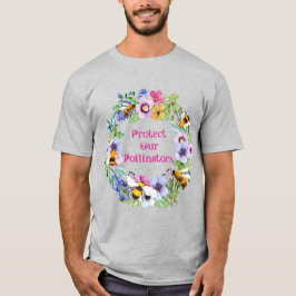 Camiseta Proteja nossas flores de abelhas polinizadoras