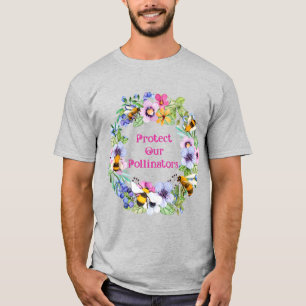 Camiseta Proteja nossas flores de abelhas polinizadoras