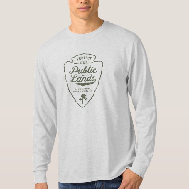 Camiseta Proteja nossas terras públicas (Frente)