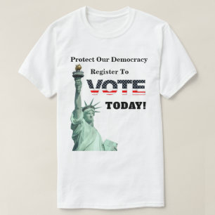 Camiseta Proteja nosso registro da democracia PARA VOTAR