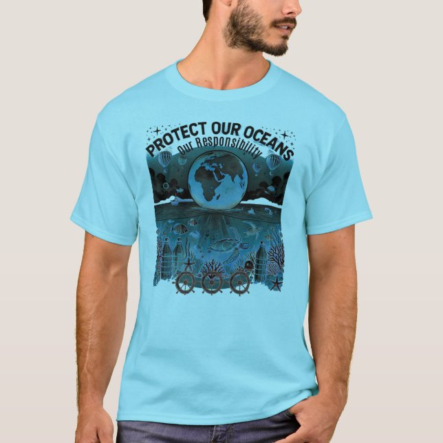 Camiseta Proteja nossos oceanos (Frente)
