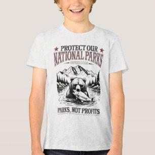 Camiseta Proteja Nossos Parques Nacionais, Bandeira De Cima