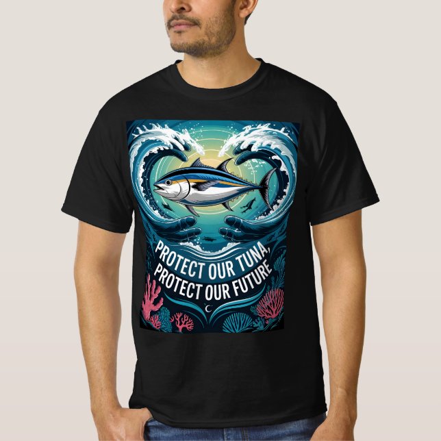 Camiseta Proteja o nosso atum e o nosso futuro (Frente)