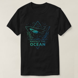 Camiseta Proteja O Oceano - Design de Conservação de Tubarã
